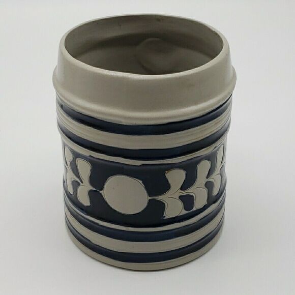 Williamsburg VA Souvenir Beer Mug Replica Grey /Cobalt Blue Pottery 1 L / 1 Qt - Picture 3 of 12